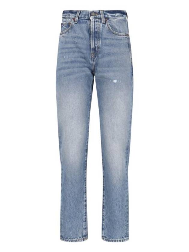 Luxury Saint Laurent Slim Fit Denim Cotton Straight Jeans Blue