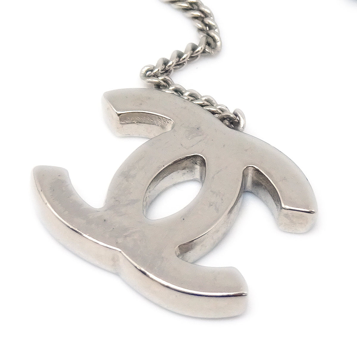 Luxury Chanel 2004 Spring Record & CC Silver Chain Necklace 04P