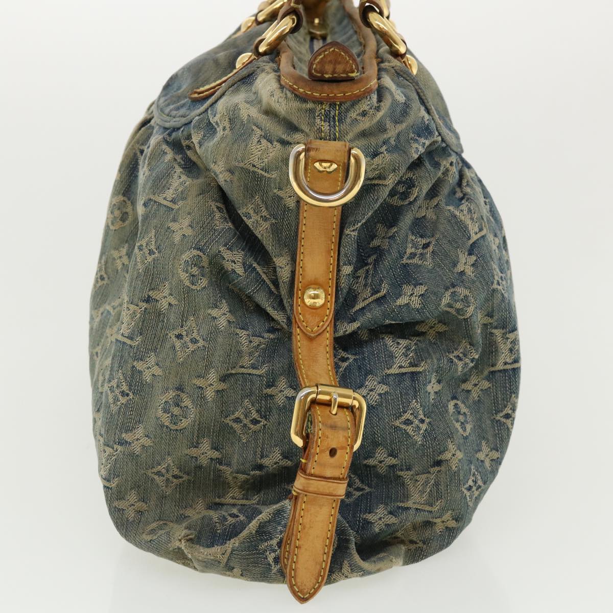 LOUIS VUITTON Monogram Denim Neo Cabby MM Hand Bag 2way Black M95351 B156