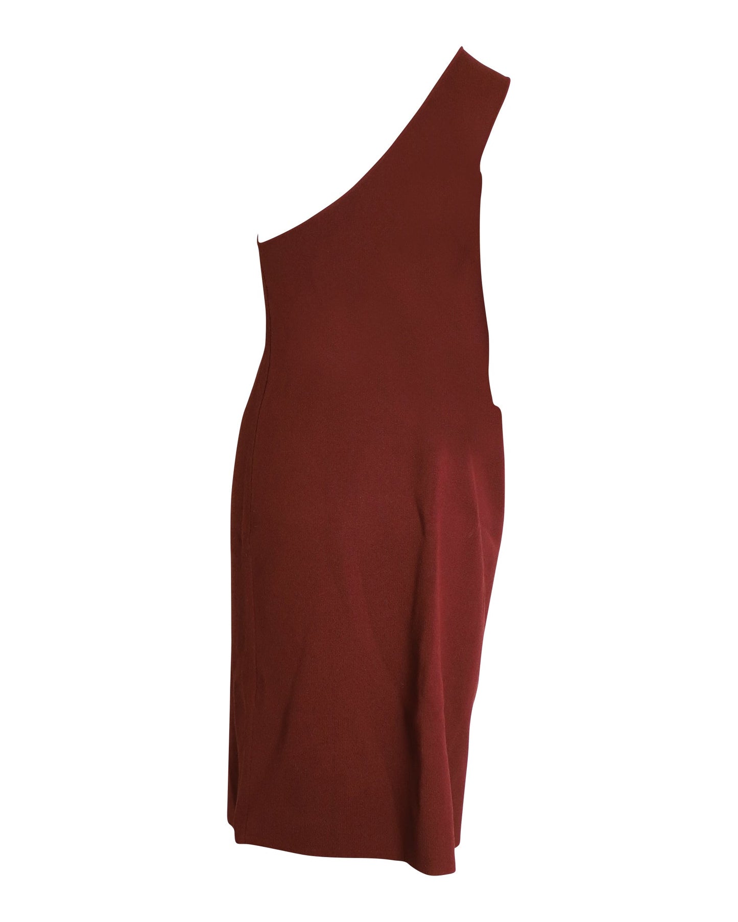 Luxury Bottega Veneta One Shoulder Dress in Rust Viscose