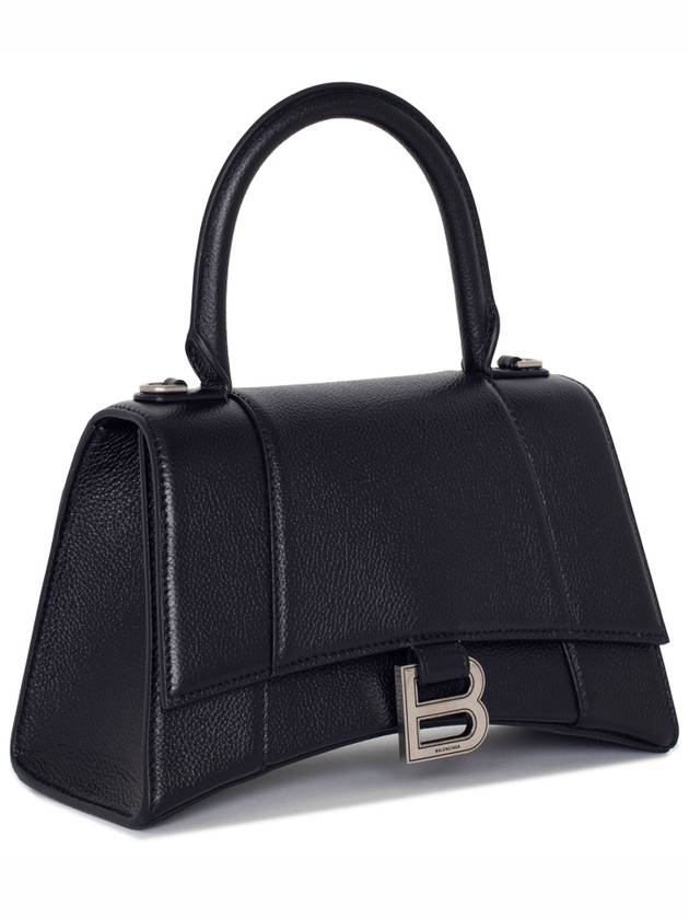 Luxury Balenciaga Hourgrass Small Grained Calfskin Cross Bag Black