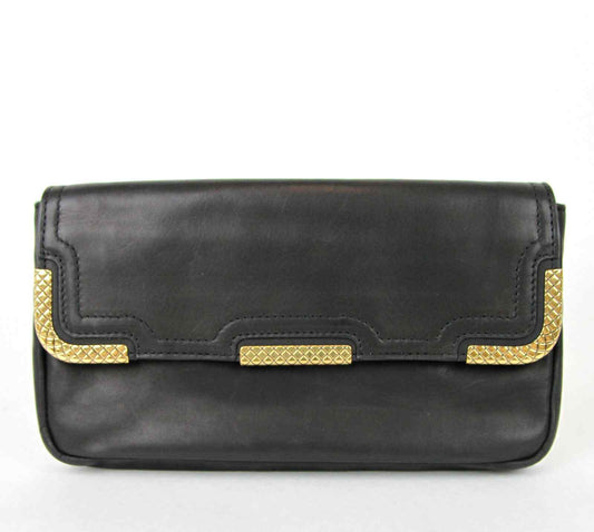 Luxury Bottega Veneta Women's Leather Clutch Bag w/Woven Detail
