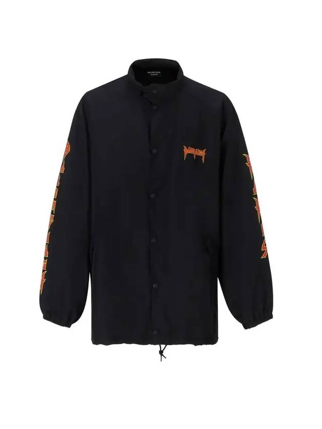 Luxury Balenciaga Artwork Print Windbreak Black