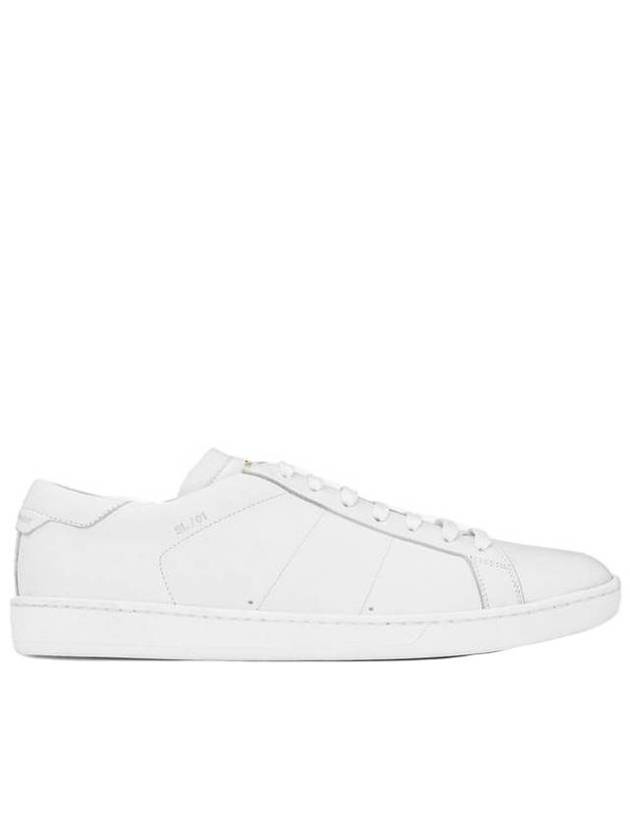 Luxury Saint Laurent Signature Court Classic Leather Low Top Sneakers Off White