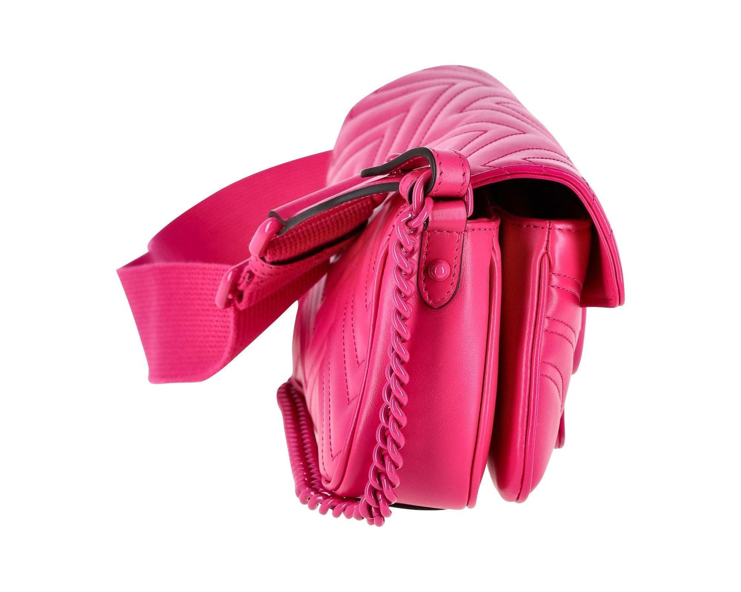 Luxury Gucci Trending 2025 Medium GG Marmont Flap Matelassé Shoulder Bag in Pink Leather