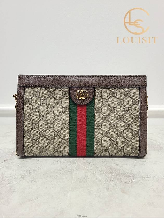 Luxury Gucci Trending 2025 Used luxury goods Lewis It GG Supreme Ophidia chain shoulder bag small