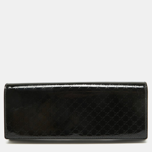 Luxury Gucci Trending 2025 Black MicroLuxury Gucci Trending 2025ssima Patent Leather Small Broadway Clutch