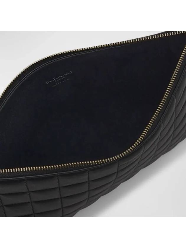 Luxury Saint Laurent Quilted Leather Card Wallet Black