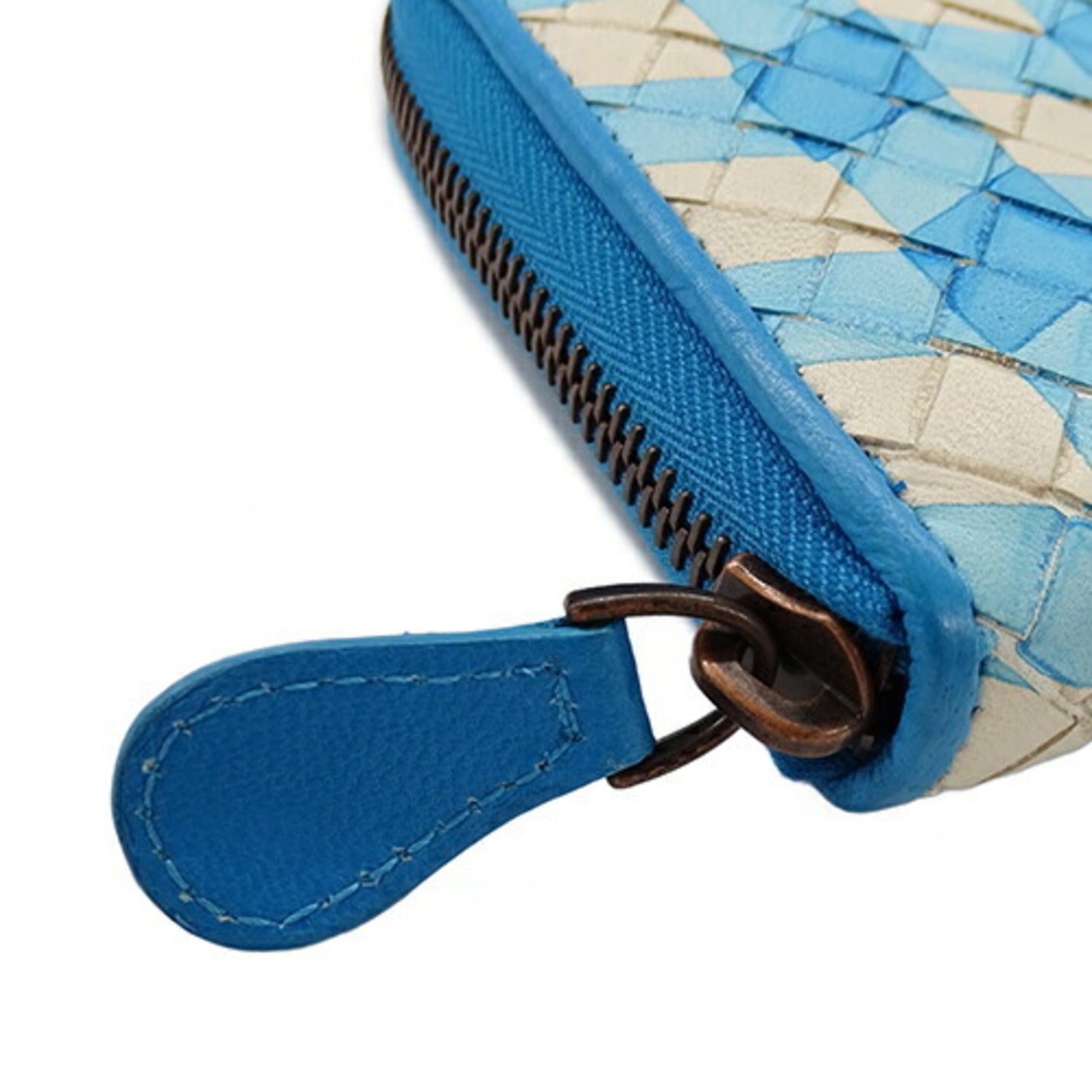 Luxury Bottega Veneta Intrecciato blue  Intrecciato Long Wallet (Bi-Fold) ()