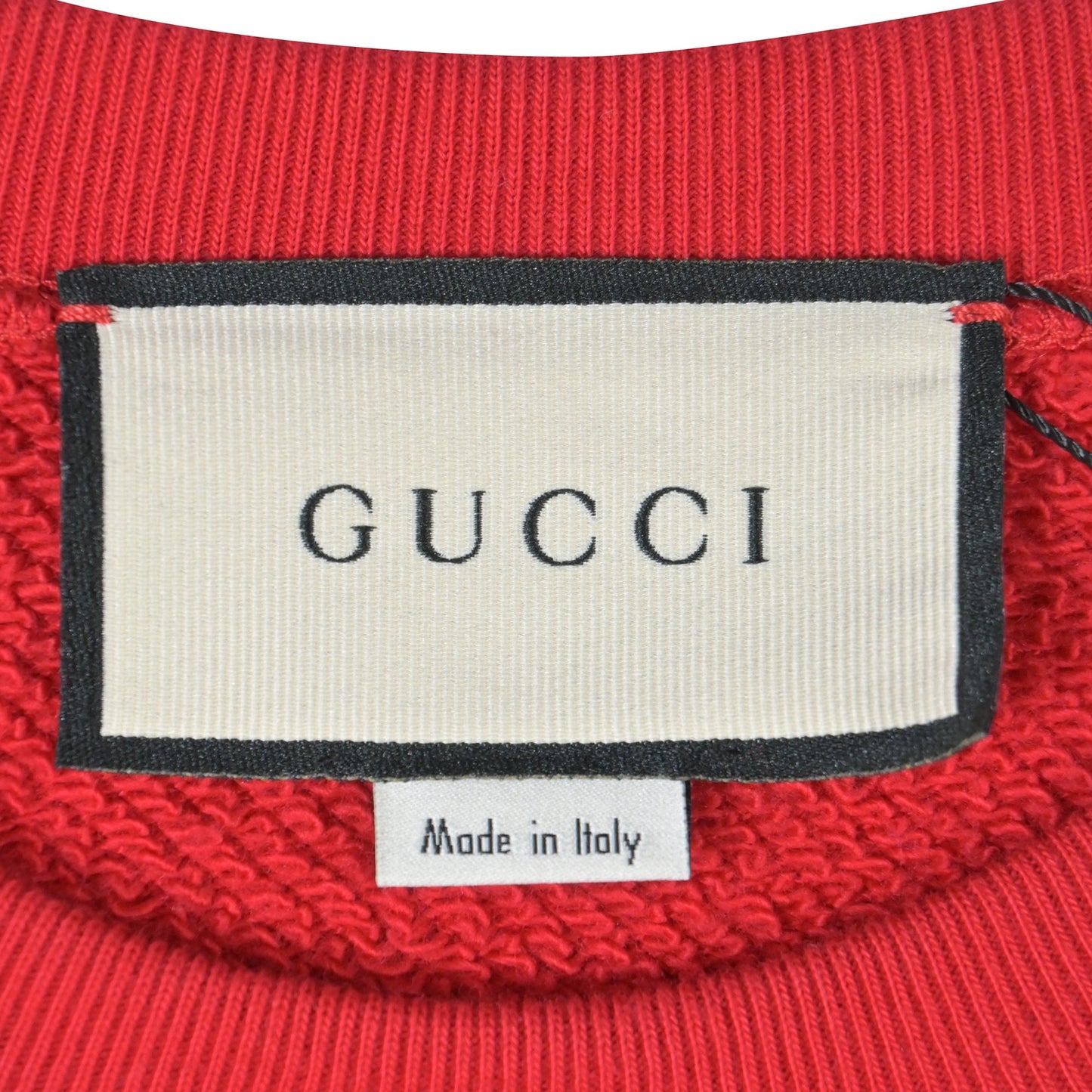 Luxury Gucci Trending 2025 Crystal-Embellished Lamb Sweater in Red Cotton