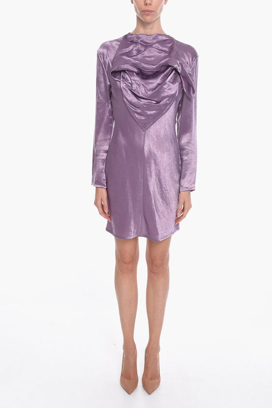 Luxury Bottega Veneta Satin BANDANA Midi Dress
