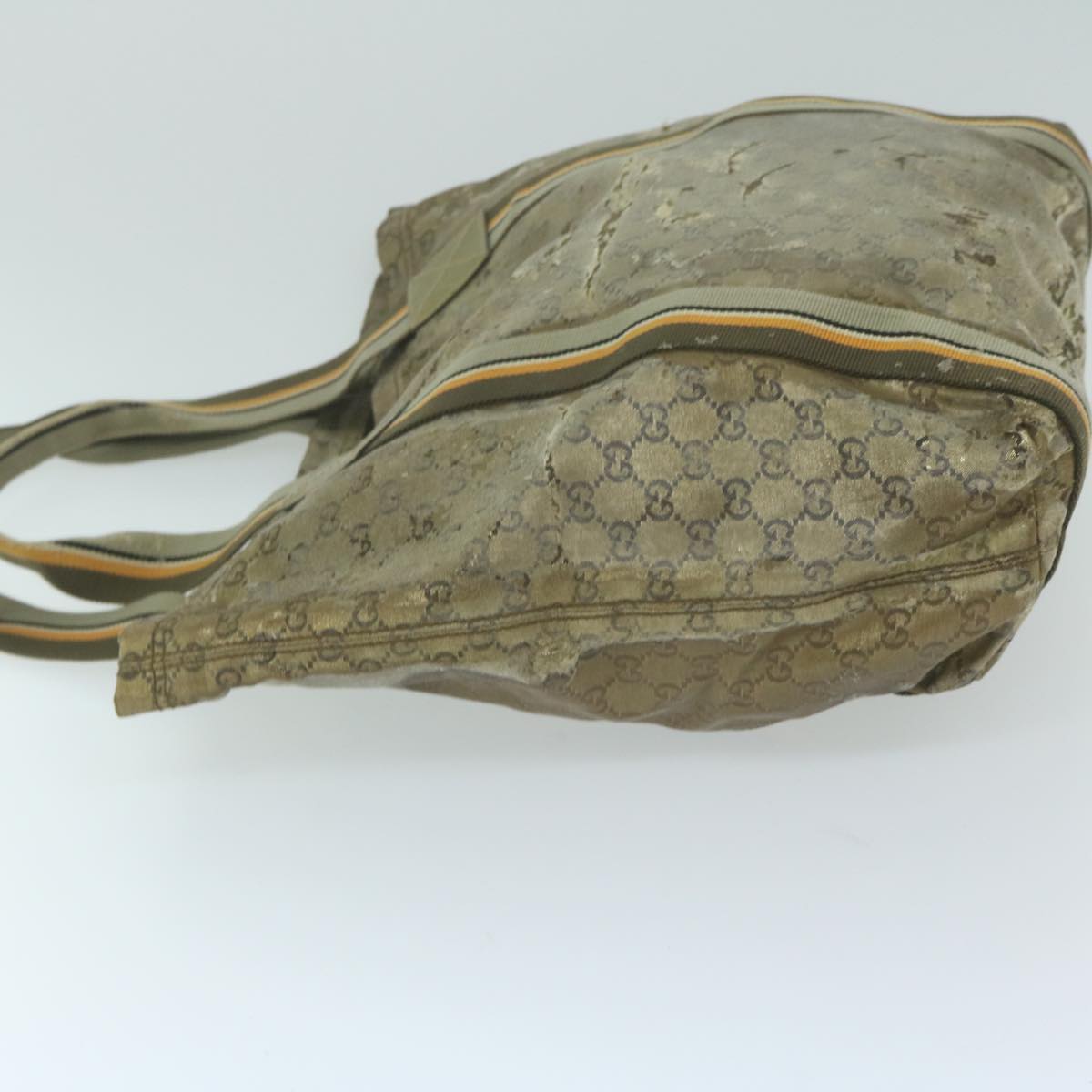 Luxury Gucci Trending 2025 GG Crystal Canvas Sherry Line Tote Bag Coated Canvas Gold