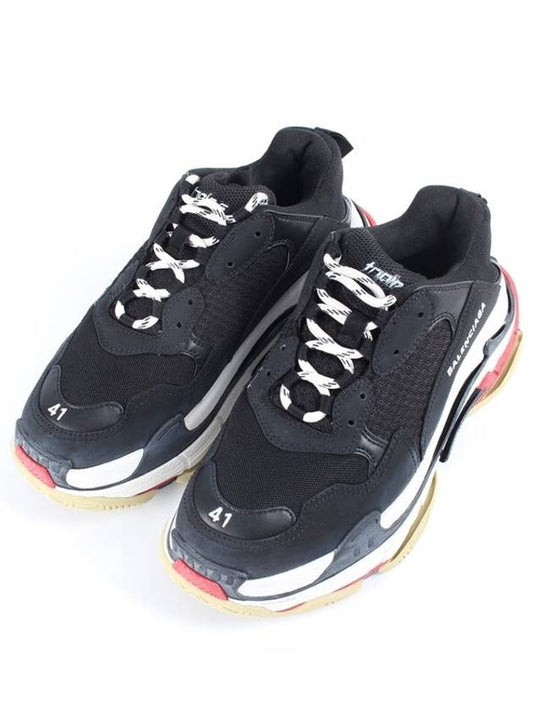 Luxury Balenciaga Triple S sneakers black red 41 260