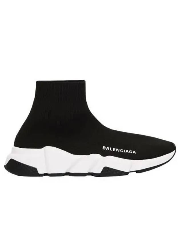 Luxury Balenciaga Speed Trainer  High Top Sneakers Black White