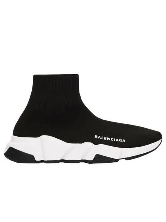 Luxury Balenciaga Speed Trainer  High Top Sneakers Black White