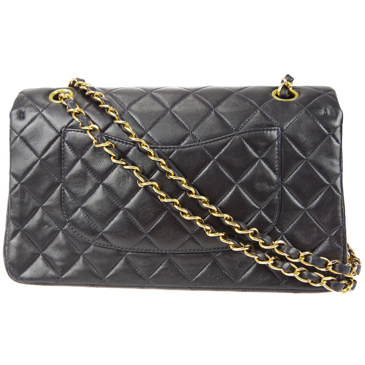 Luxury Chanel 1997-1999 Classic Double Flap Medium Black Lambskin