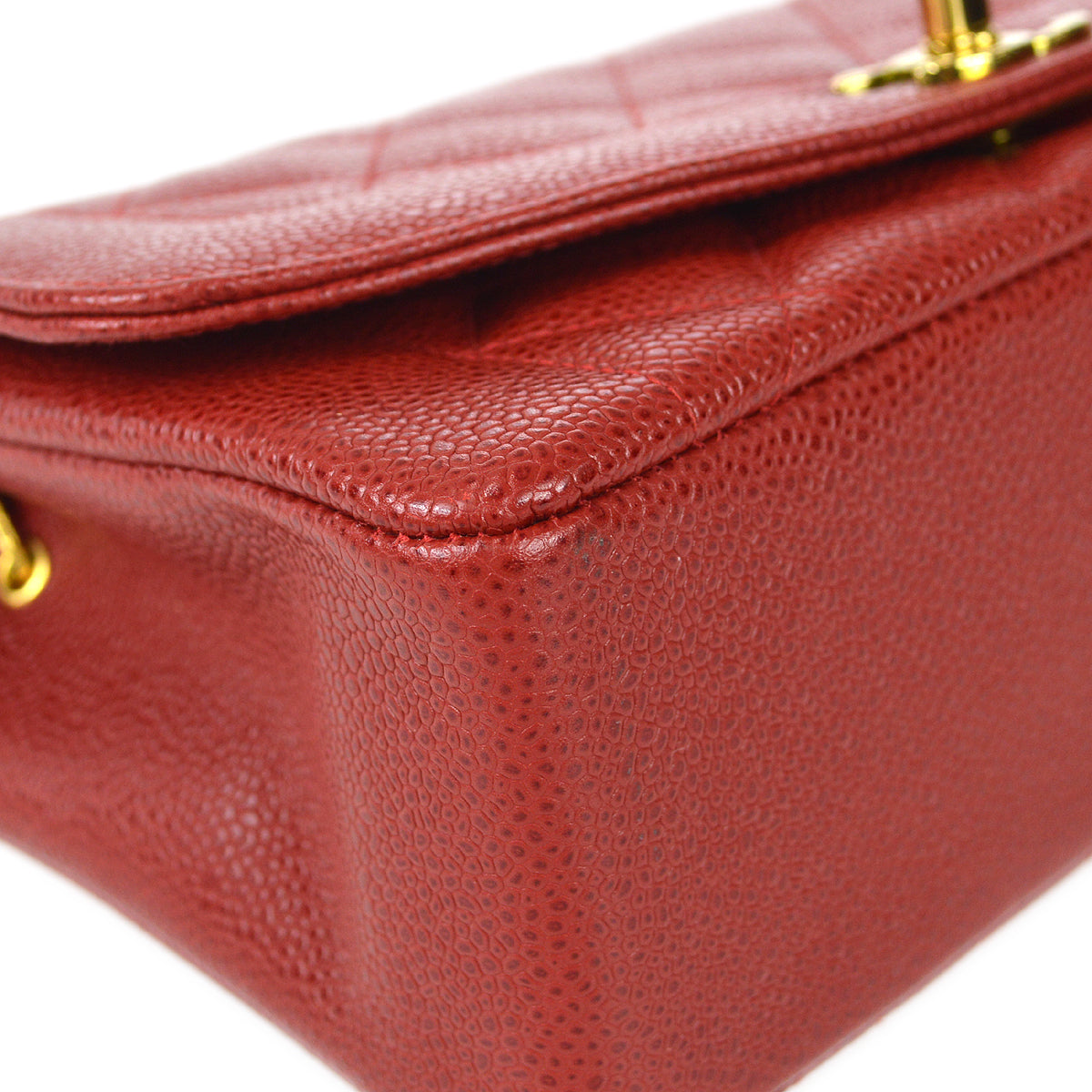 Luxury Chanel 1994-1996 Small Diana Chain Shoulder Bag Red Caviar