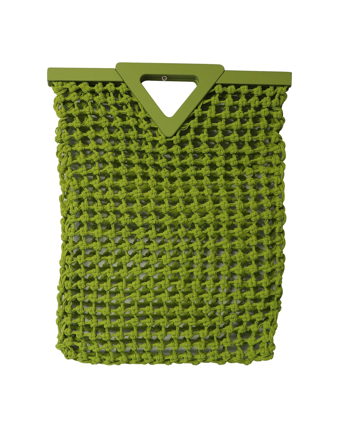 Luxury Bottega Veneta Point Macramé Tote in Chartreuse Rubber
