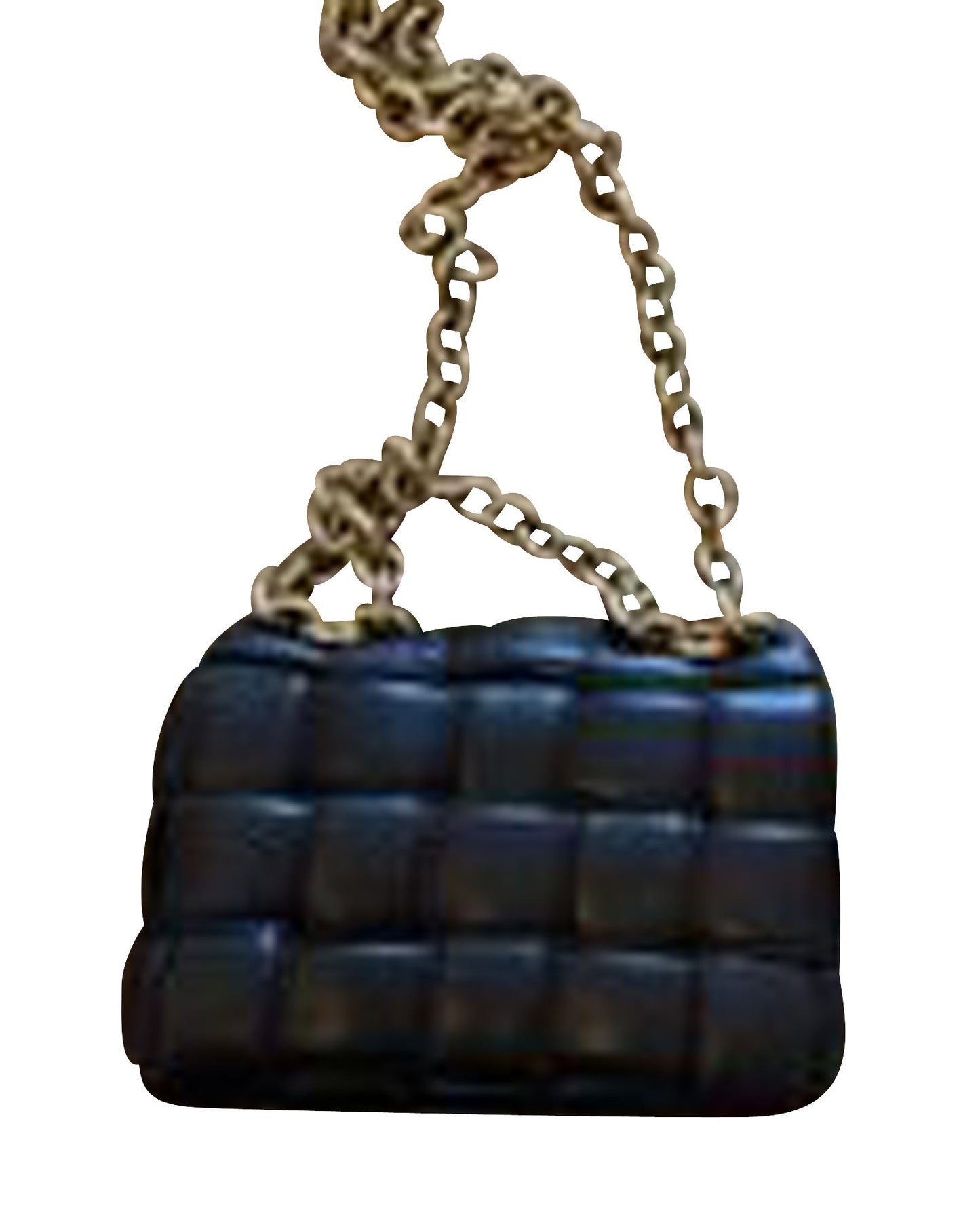 Luxury Bottega Veneta Chain Cassette Bag in Dark Brown Lambskin Leather