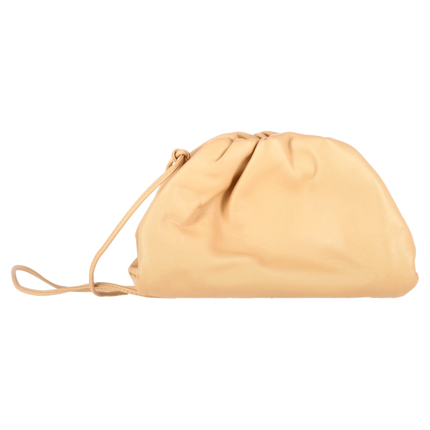 Luxury Bottega Veneta Mini Pouch 20 Sling Bag in Yellow Calfskin Leather