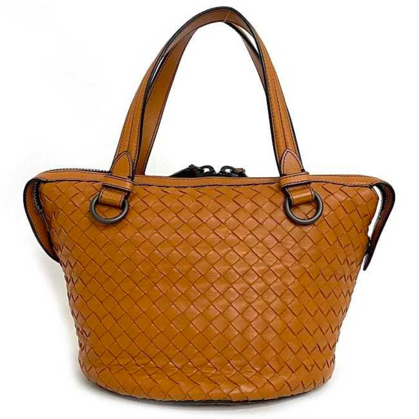Luxury Bottega Veneta Intrecciato Camel  Leather Handbag ()