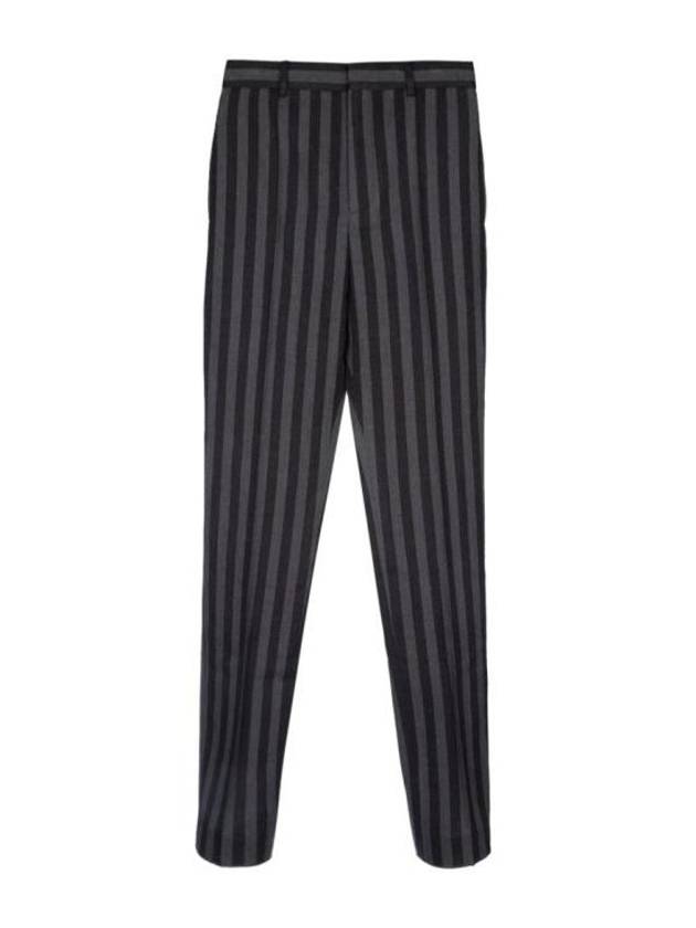 Luxury Saint Laurent Stripe Straight Pants Grey