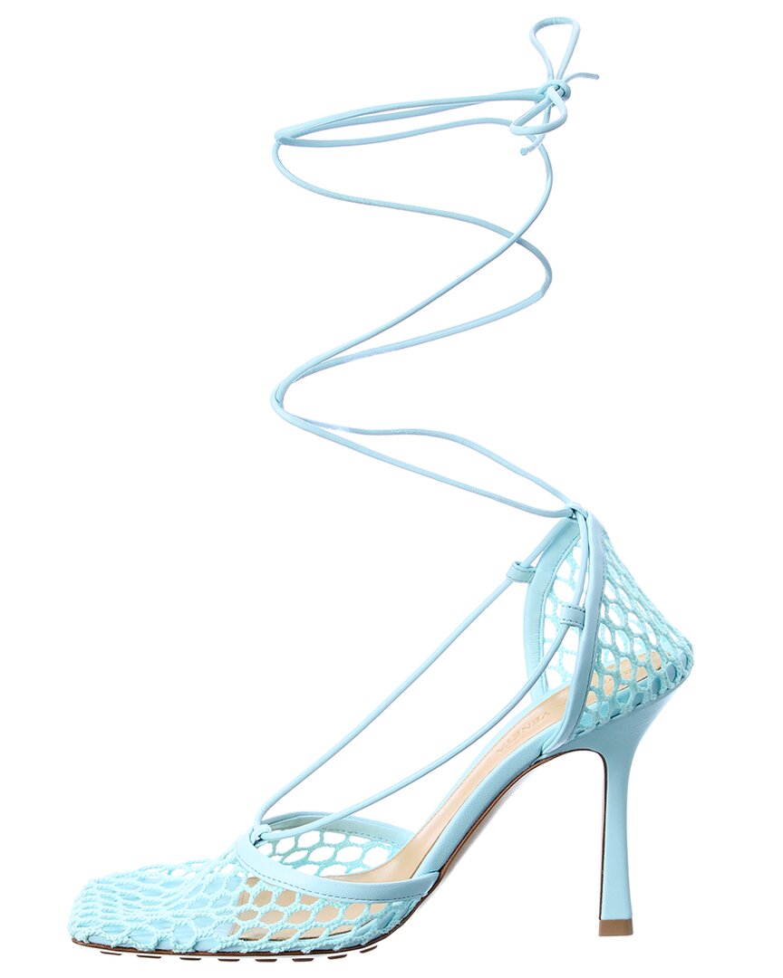 Luxury Bottega Veneta Stretch Leather Ankle Wrap Sandal