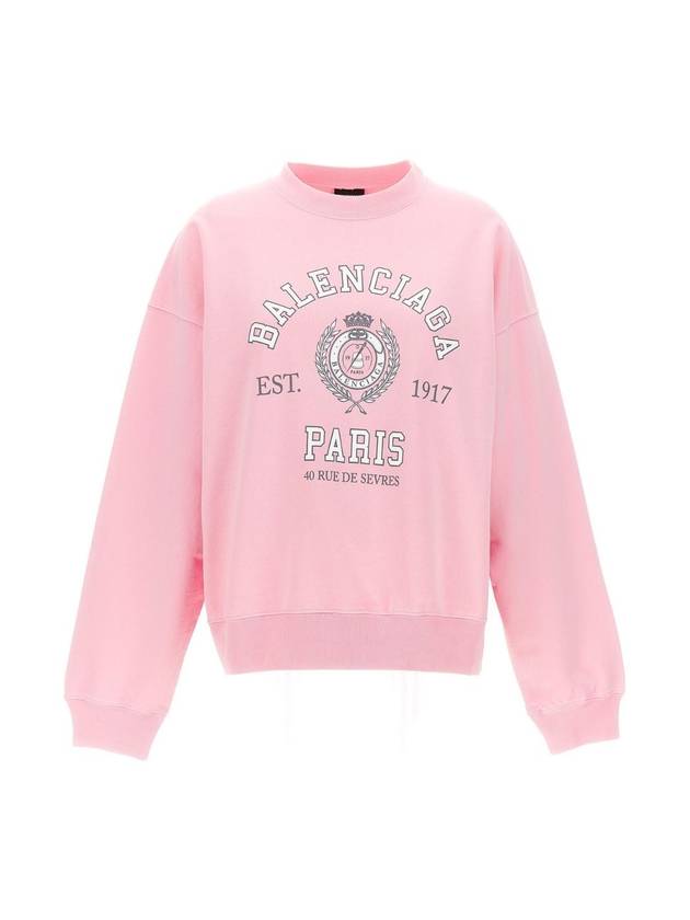 Luxury Balenciaga College 1817 Sweatshirt Pink