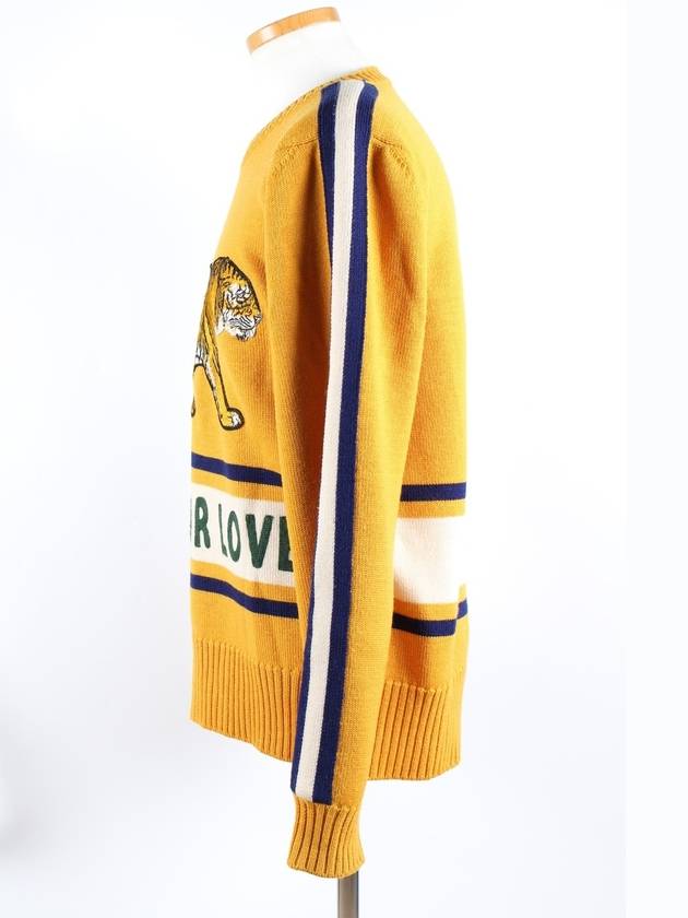 Luxury Gucci Trending 2025 Tiger embroidered wool pullover knit