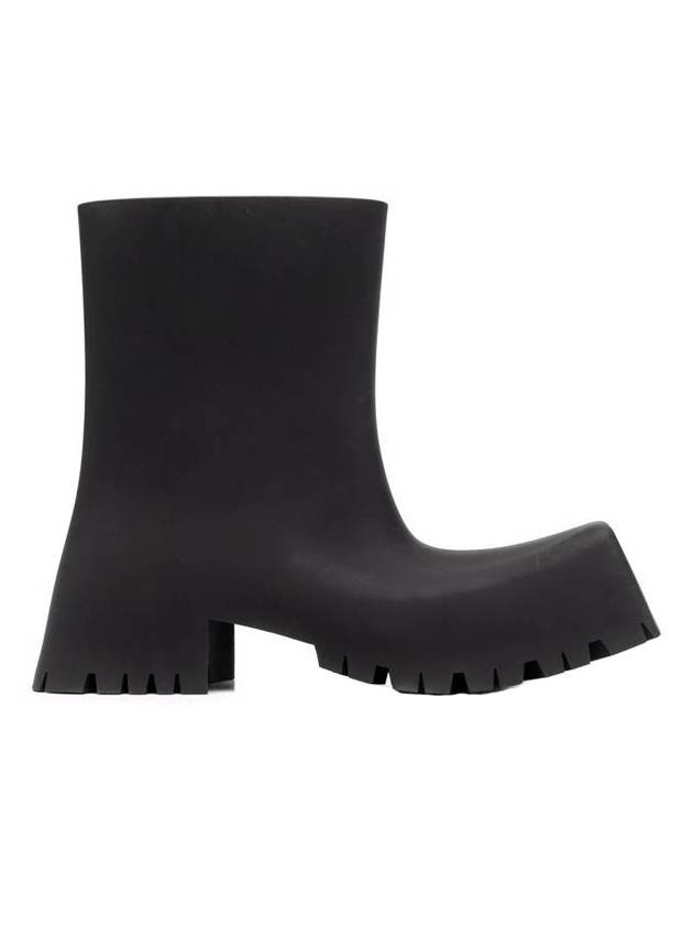 Luxury Balenciaga Rubber Trooper Ankle Boots Black
