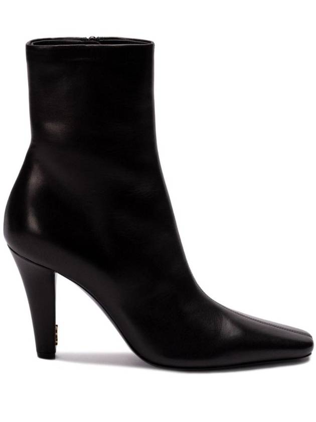 Luxury Saint Laurent Jill Leather Ankle Boots Black