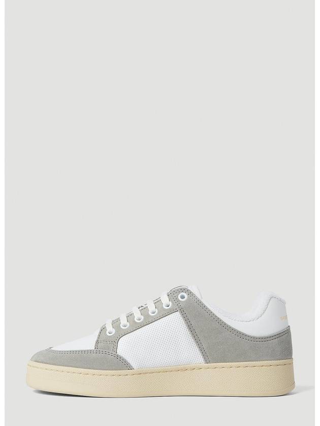 Luxury Saint Laurent SL 61 Suede Low Top Sneakers White