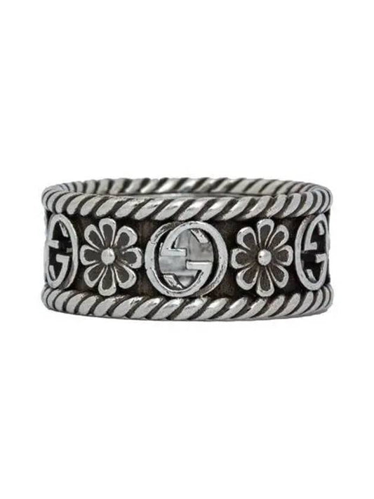 Luxury Gucci Trending 2025 Interlocking G Ring Silver YBC577263001
