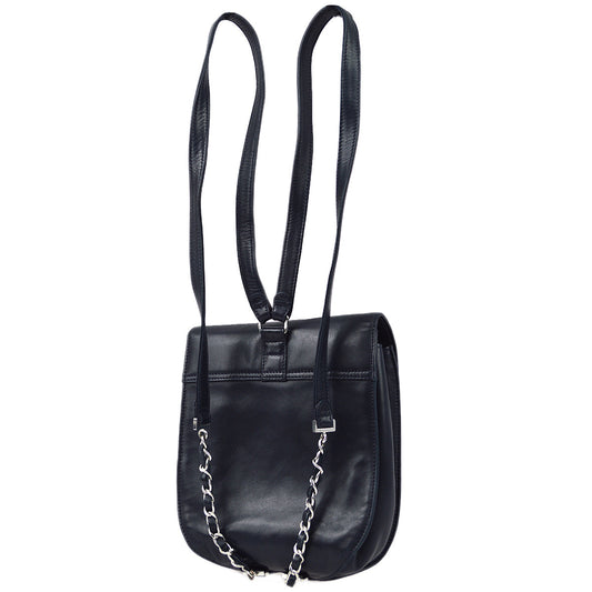 Luxury Chanel 1996-1997 Navy Lambskin Backpack