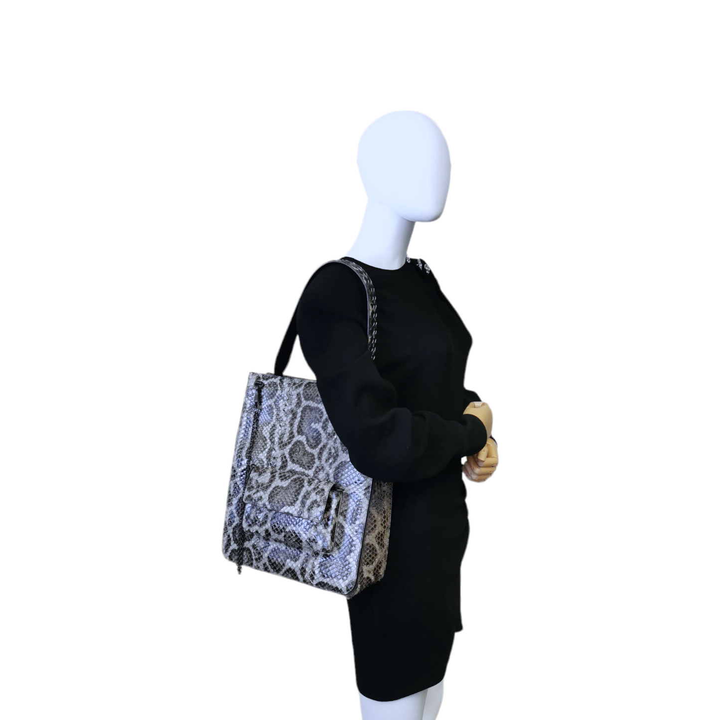 Luxury Bottega Veneta Python Tote Bag