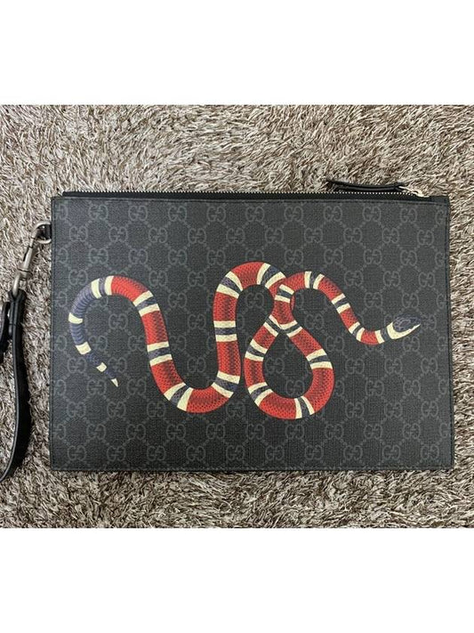 Luxury Gucci Trending 2025 Kingsnake Clutch Black