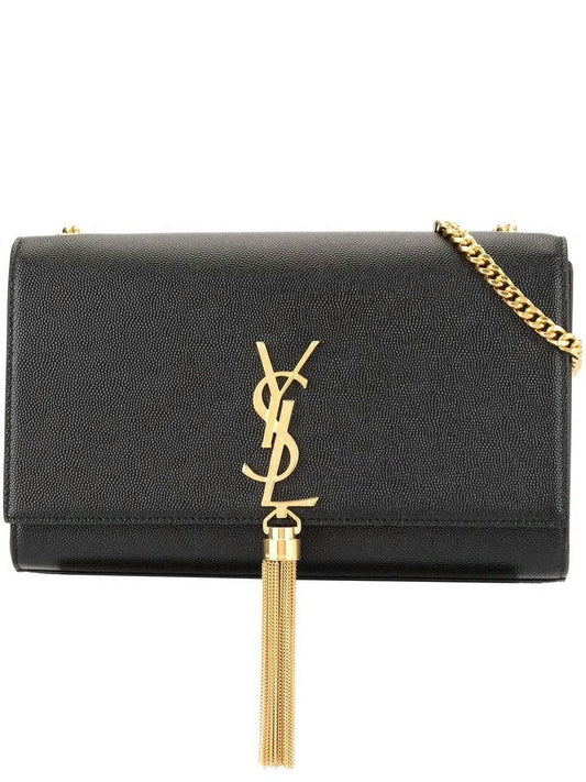 Luxury Saint Laurent Women's Ysl Kate Bag in Nero | 354119BOW0J1000