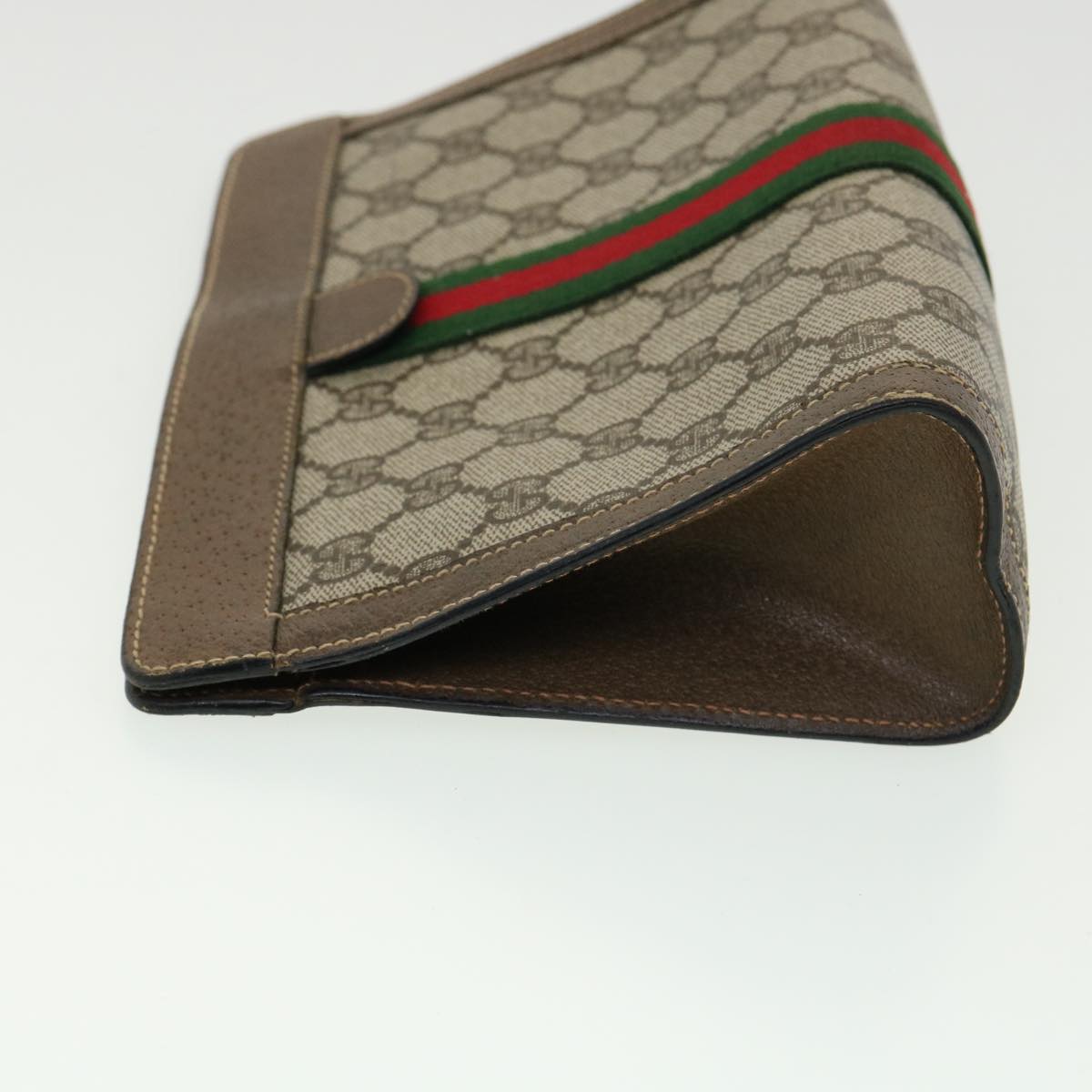 Luxury Gucci Trending 2025 GG Canvas Web Sherry Line Clutch Bag Beige Red Green