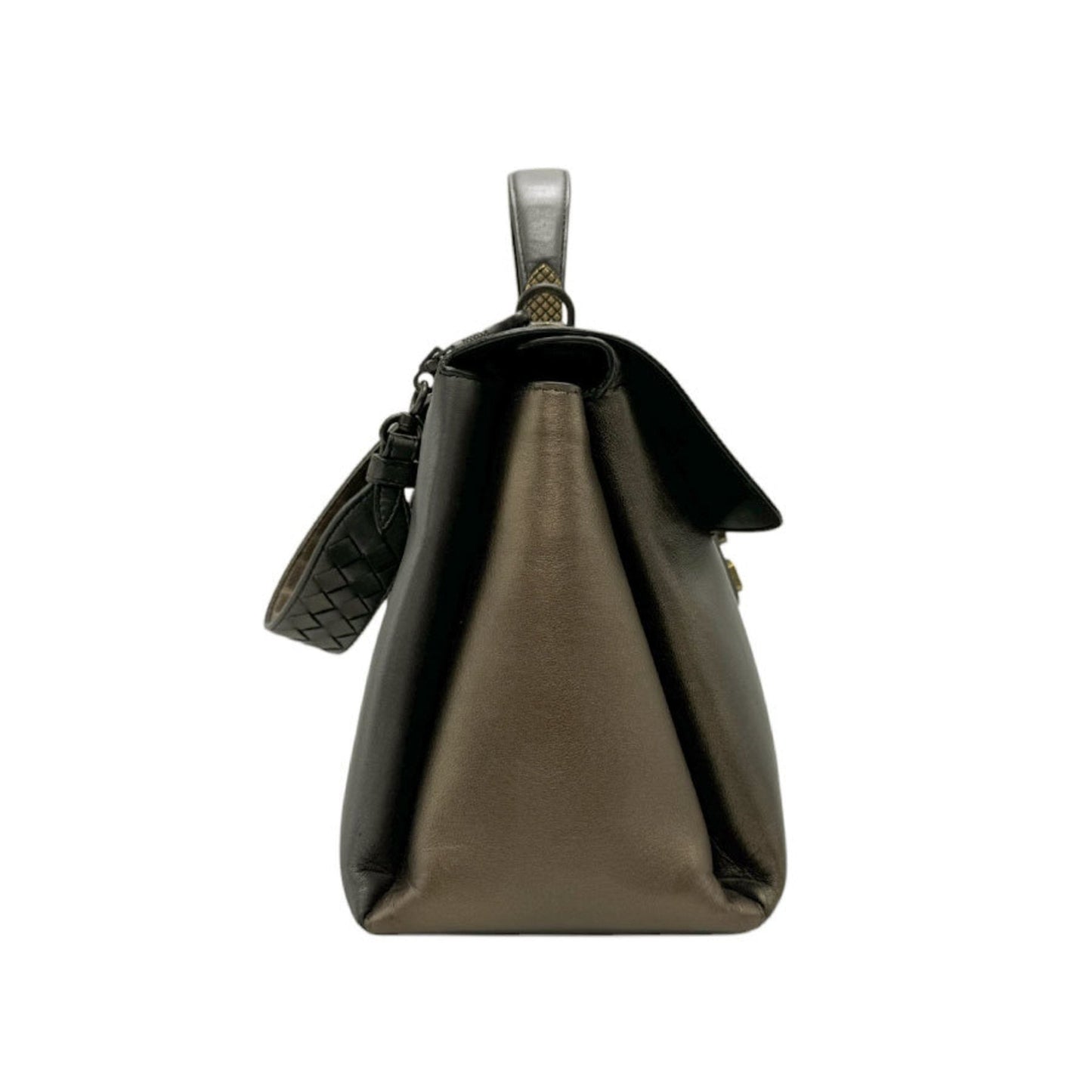 Luxury Bottega Veneta Metallic  Metallic  Leather Handbag Shoulder Bag ()