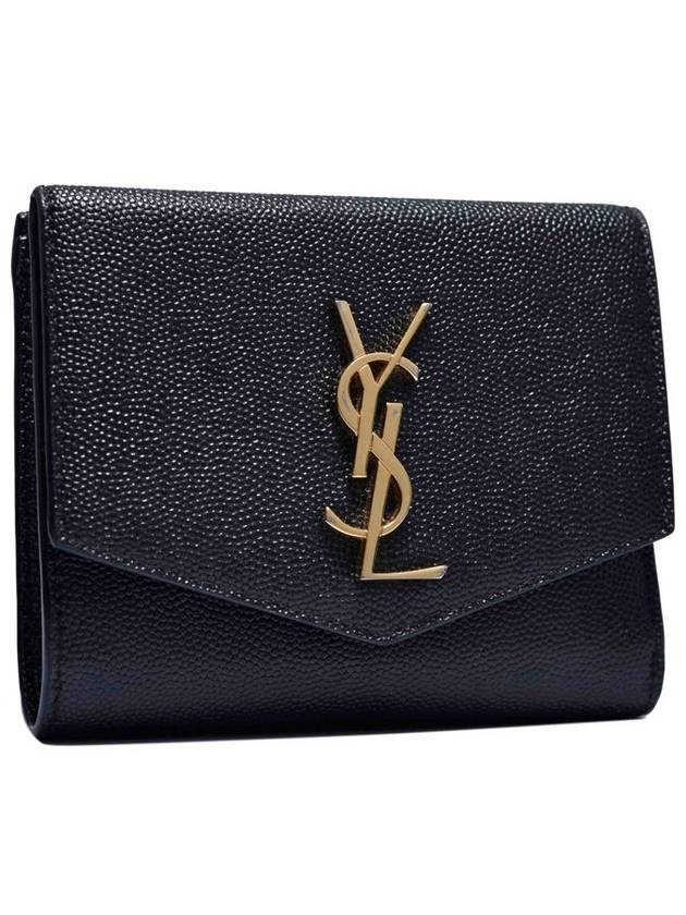 Luxury Saint Laurent Women s Uptown Half Wallet 582296