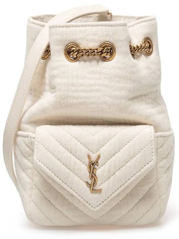 Luxury Saint Laurent Nano Bucket Bag Vanilla Ice