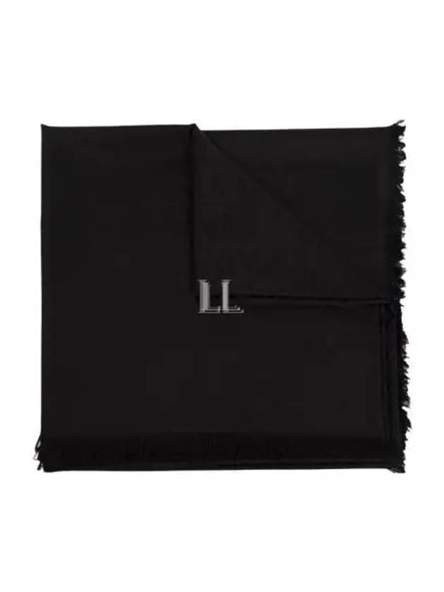 Luxury Saint Laurent Monogram Square Large Scarf Black