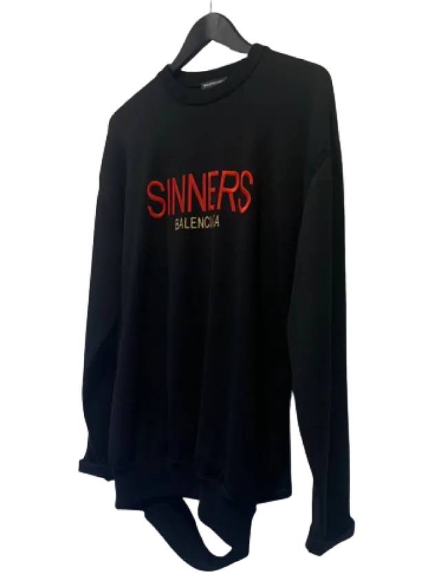 Luxury Balenciaga Logo Sweatshirt Black