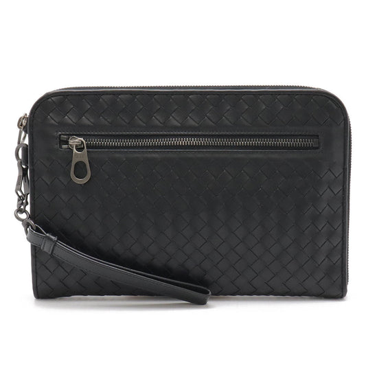 Luxury Bottega Veneta Intrecciato Leather Clutch Bag ()