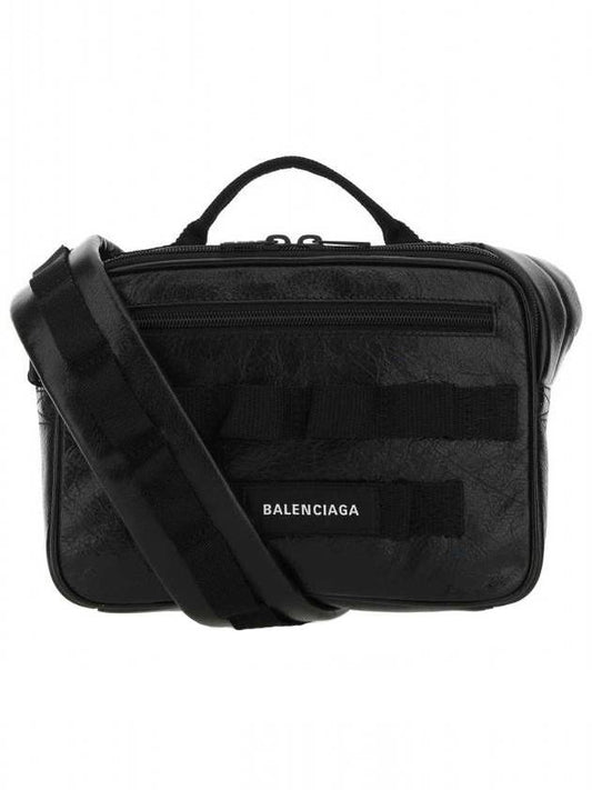 Luxury Balenciaga Army Pouch Cross Bag Black