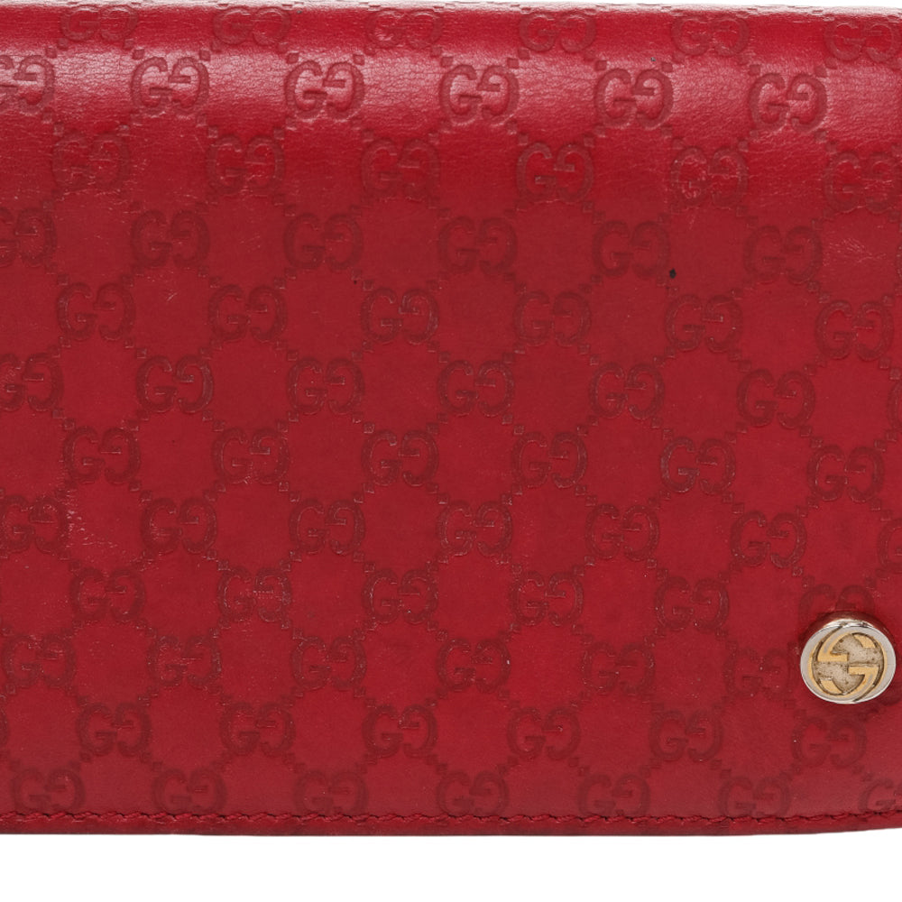 Luxury Gucci Trending 2025 Red MicroLuxury Gucci Trending 2025ssima Leather Bifold Wallet..