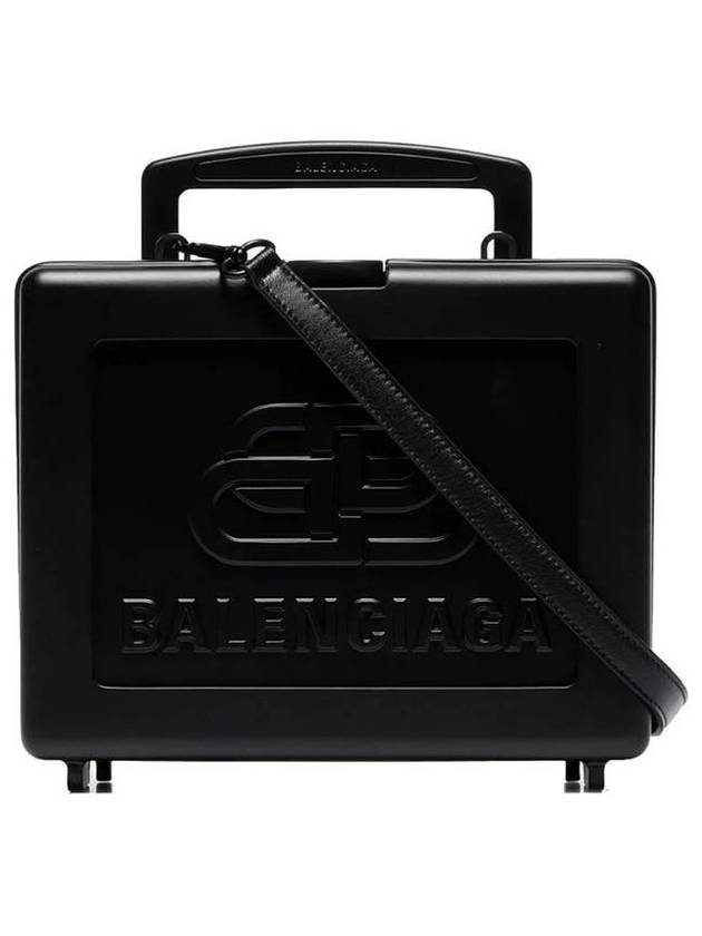 Luxury Balenciaga BB Logo Top Handle Tote Bag Black