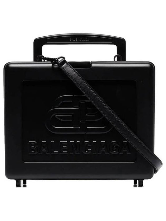 Luxury Balenciaga BB Logo Top Handle Tote Bag Black