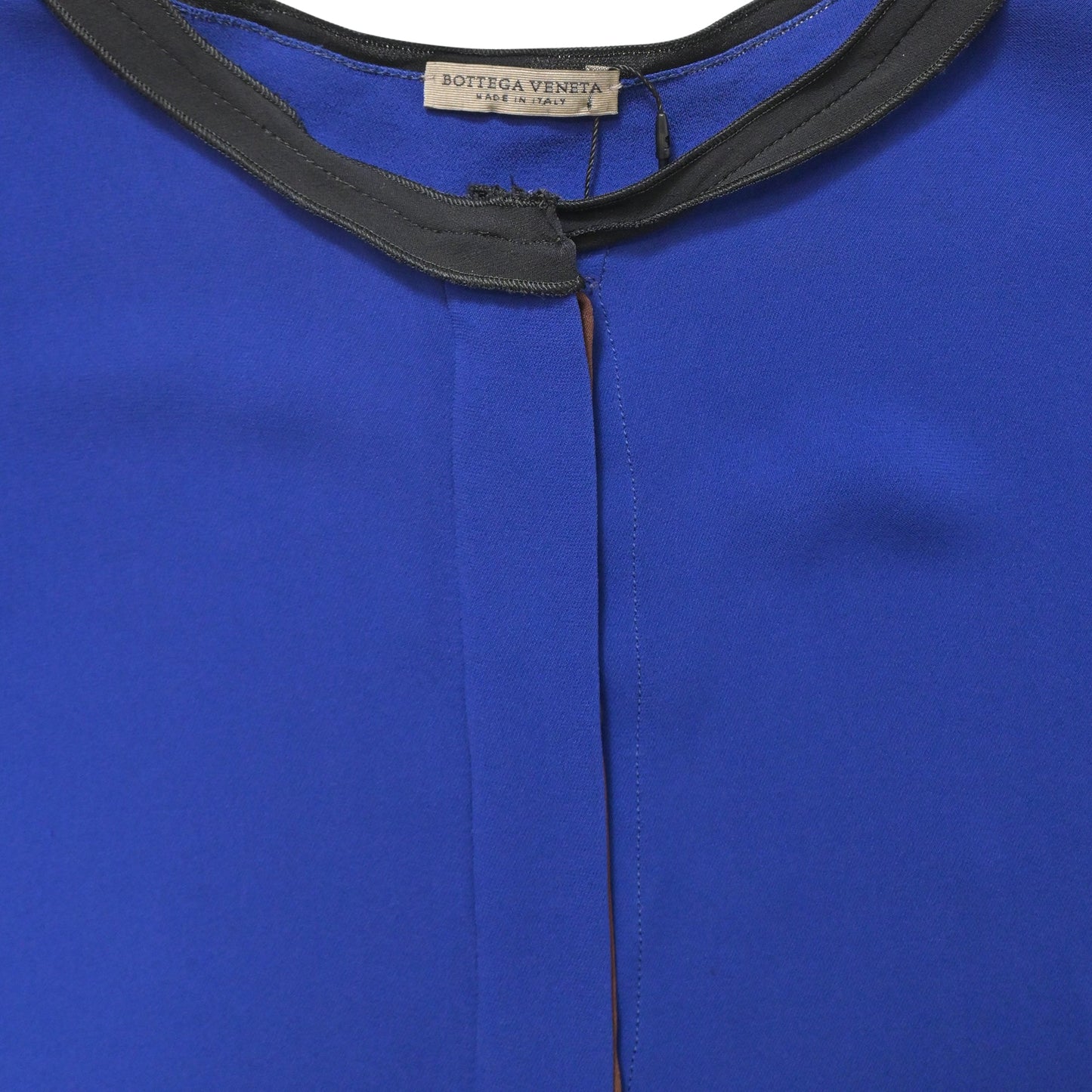 Luxury Bottega Veneta Colorblock Blouse in Blue Silk