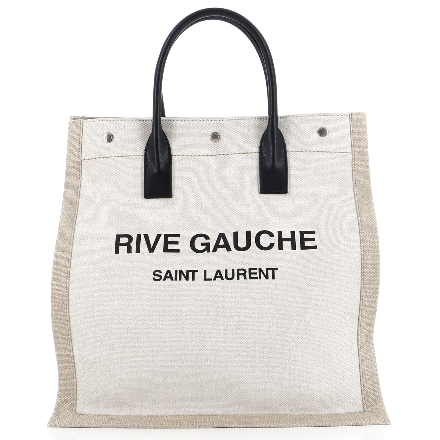 Luxury Saint Laurent Rive Gauche Shopper Tote Canvas Tall